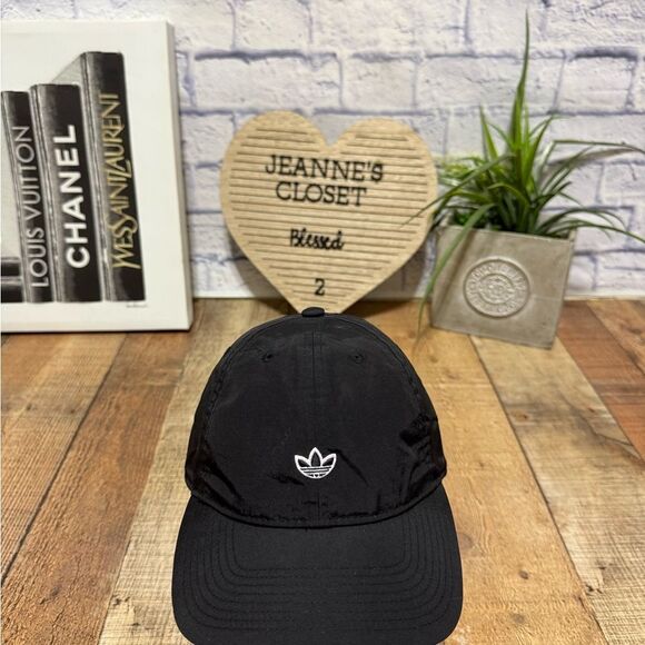 Adidas Trefoil Casual Baseball Hat Cap Nylon Adjustable Womens OSFM Black - Picture 3 of 8